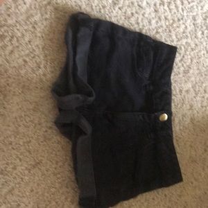 Black Jean shorts